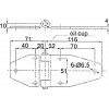 INOX Charnière papillon 51mm x 187mm,