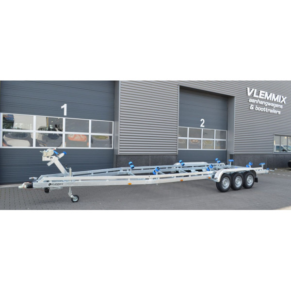 9m20-2m55 - 3x1500 kg - 3500 kg - VLEMMIX - Remorque Porte-Bateau